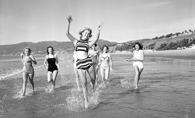 Bikini-The-History-of-Swimwear-at-Santa-Monica-Beach-1958